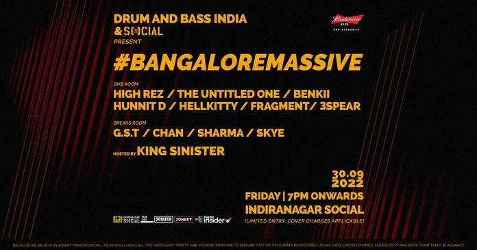 DnBIndia & Social present #BangaloreMassive008 | 2 Stages / 11 DJs / 1 MC