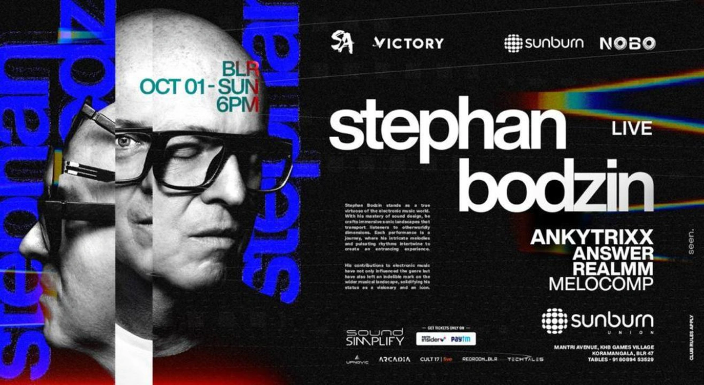 Stephan Bodzin live at Sunburn Union | Bengaluru
