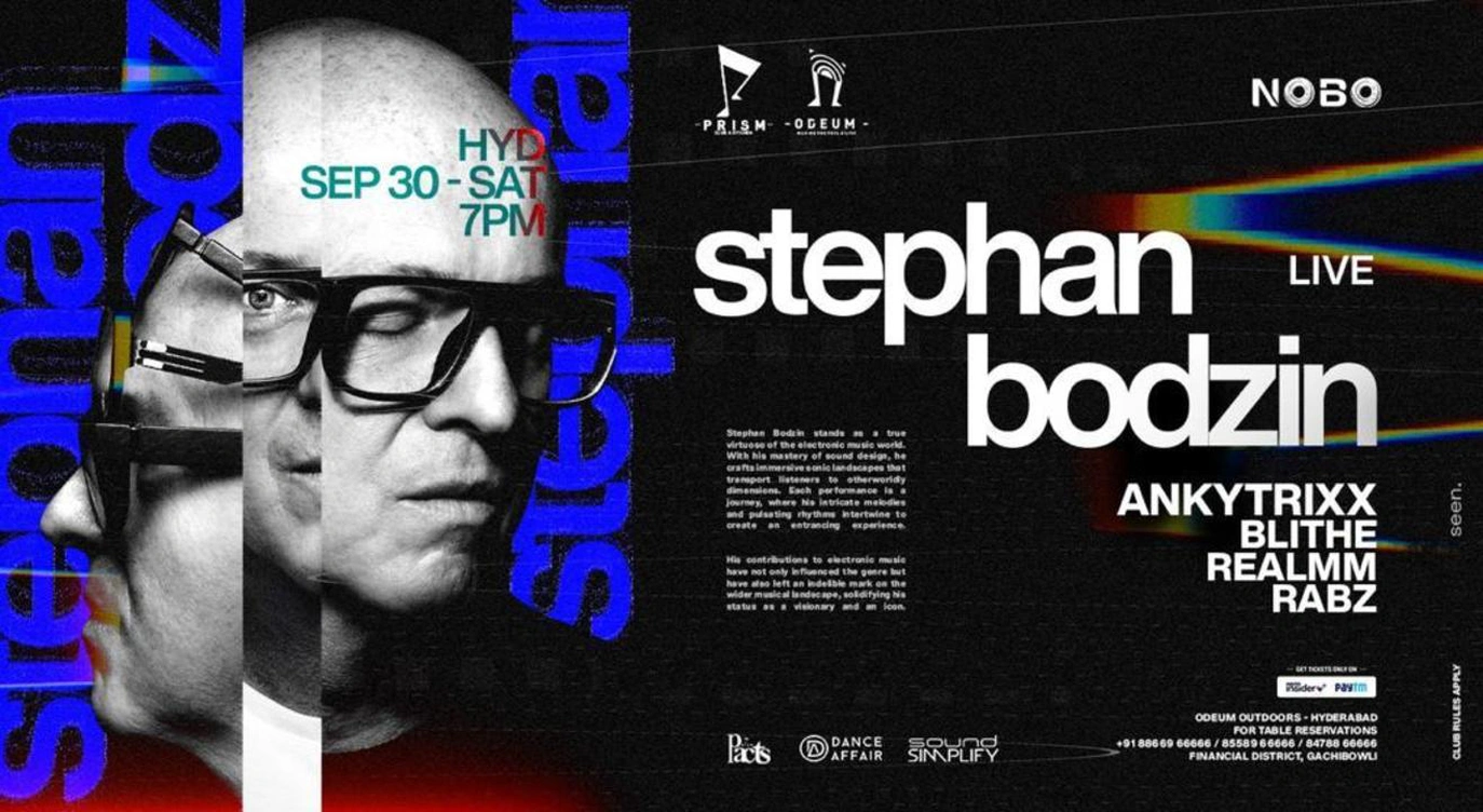 Stephan Bodzin Live at Odeum by Prism | Hyderabad