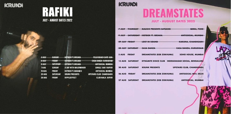 Rafiki & Dreamstates @ Krunk presents, Upstairs Club, Chandigarh