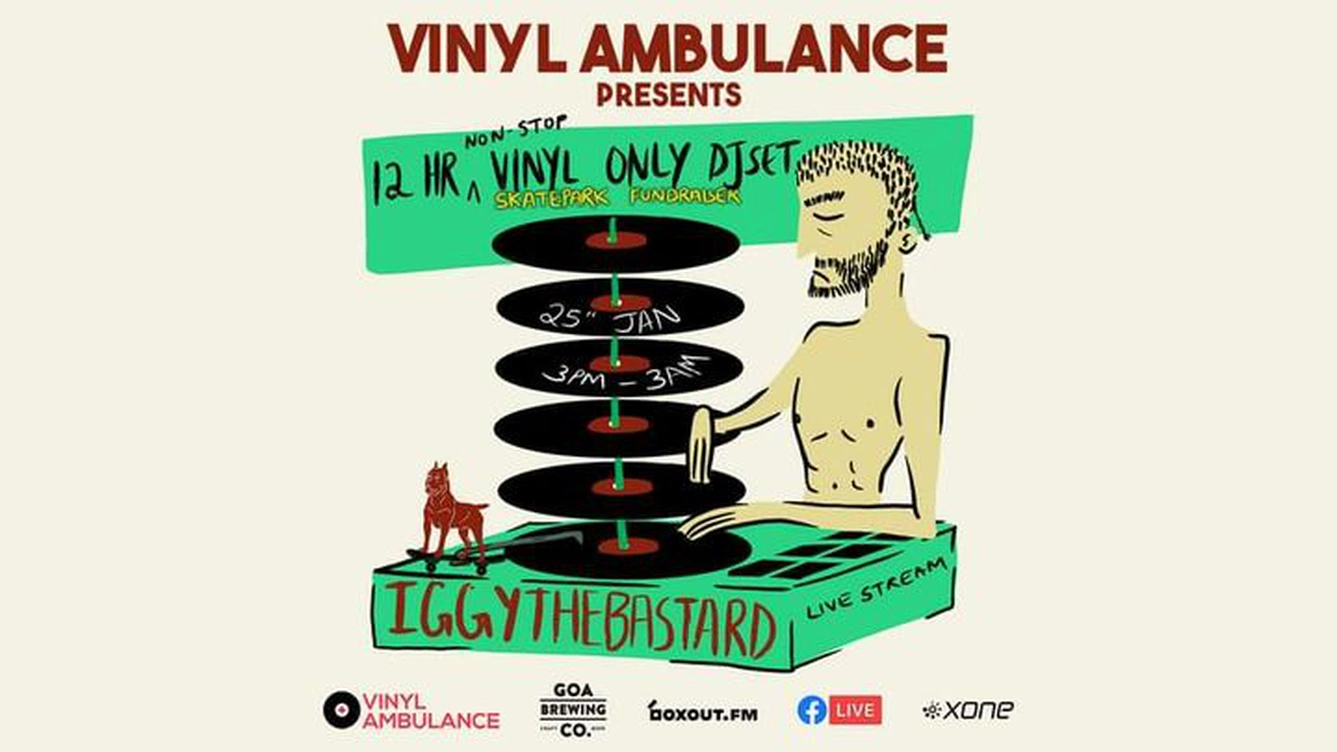'Iggythebastard' non-stop 12hour Vinyl Only DJ Set | Skatepark Fundraiser