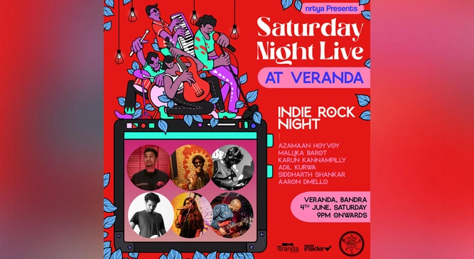nrtya presents 'Saturday Night Live at Veranda', Indie Rock Night on 4th June, Saturday