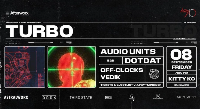 Afterworx & Kitty Ko presents Turbo // ft. Audio Units B2B Dotdat + more