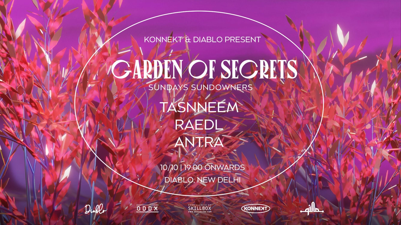Konnekt and Diablo Present Garden of Secrets Sunday Sundowners feat Tasnneem, Raedl & Antra