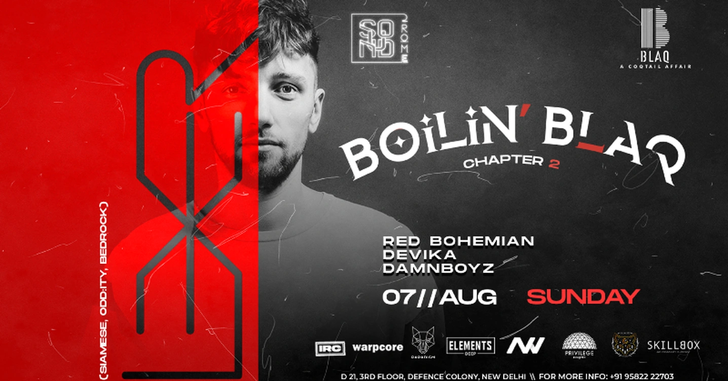 SoundDrome presents Boilin' Blaq Edition 2 feat. Lexer at Blaq, Defence Colony